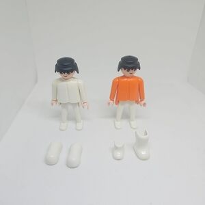 Man Figure + Medic Figure Men with Black Hair + Accessories Geobra 1974